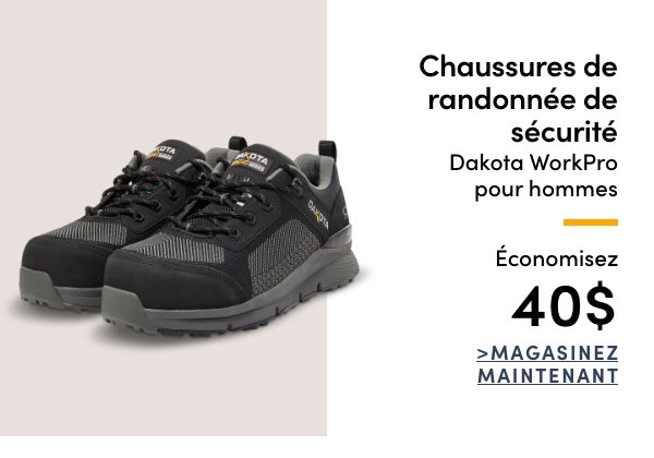 Chaussures de randonnée de sécurité Dakota WorkPro pour hommes économisez 40$