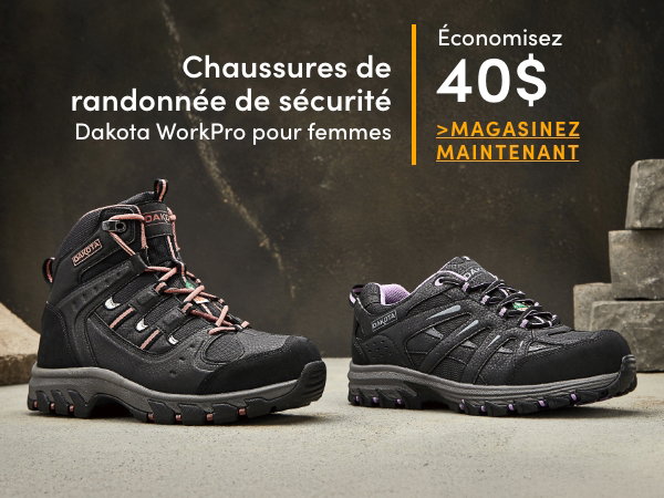 Chaussures de randonnée de sécurité Dakota WorkPro pour femmes économisez 40$