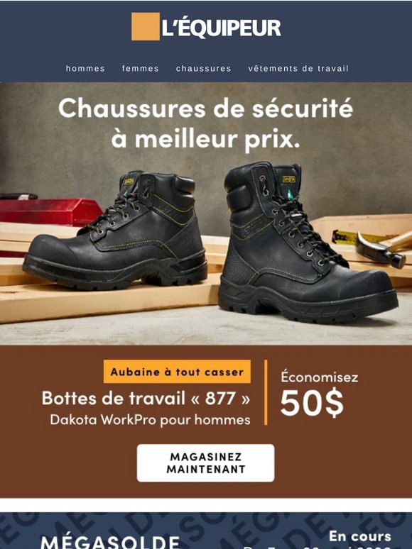 Économisez 50 $ sur les bottes « 877 » Dakota WorkPro 🥾