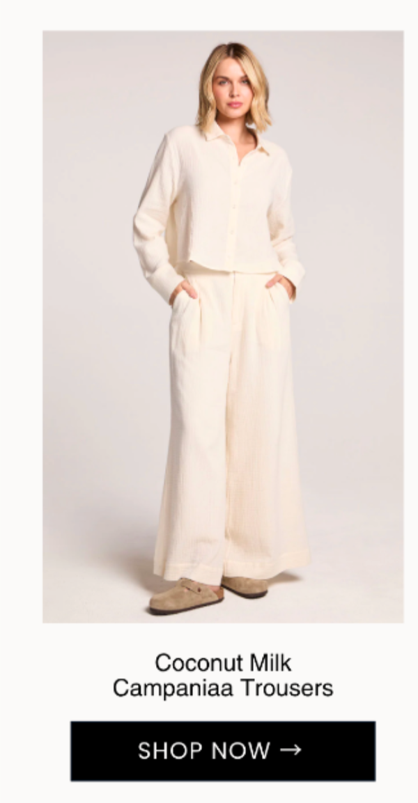 Coconut Milk Campaniaa Trousers