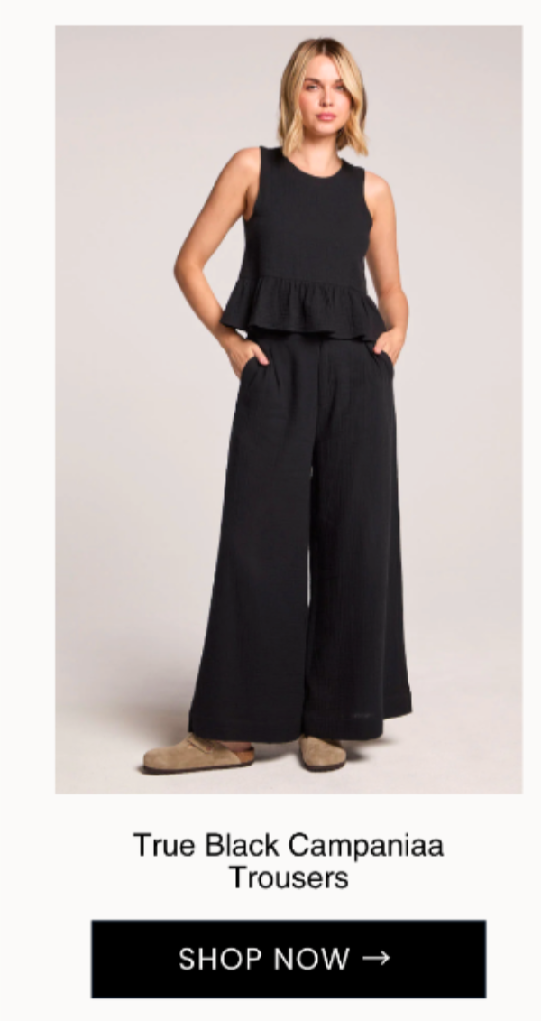 True Black Campaniaa Trousers