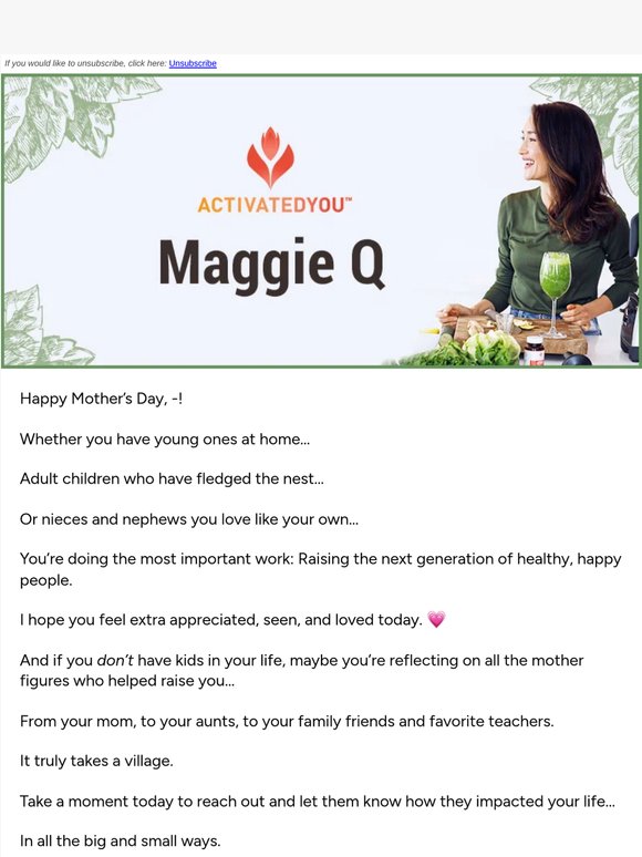 Happy Mother’s Day, —!