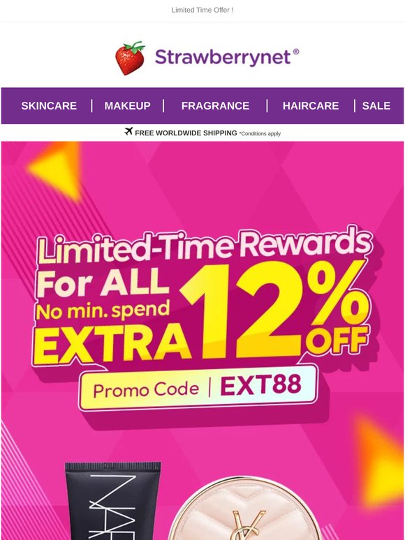 No Minimum Spend Required: 12% OFF!💰