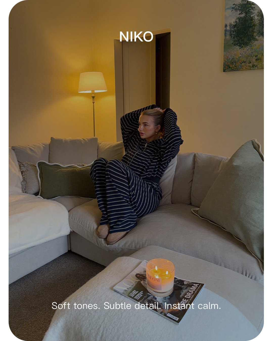 Niko. Soft tones and subtle detail create  a calm, inviting and considered space.