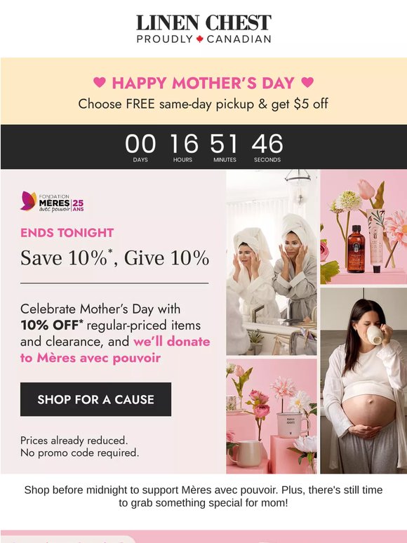⏰Mother's Day Shop for a Cause Ends Tonight!