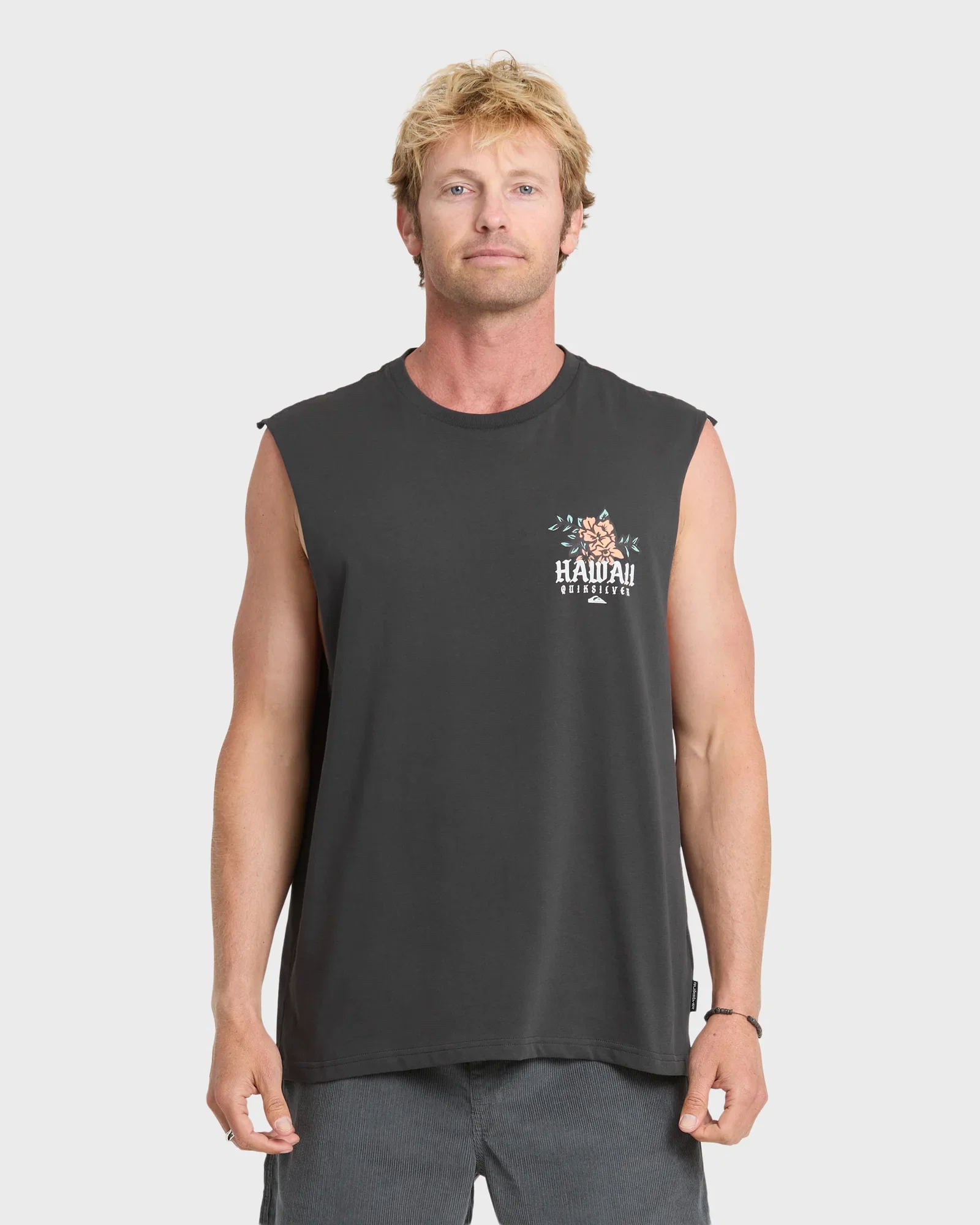 Image of Hawaii Da Rooster Sleeveless Knit T-Shirt - Phantom