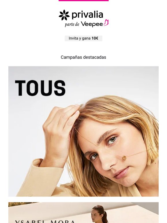 TOUS, Ysabel Mora, Sommers, Alma en Pena, Brita y más hoy en Privalia