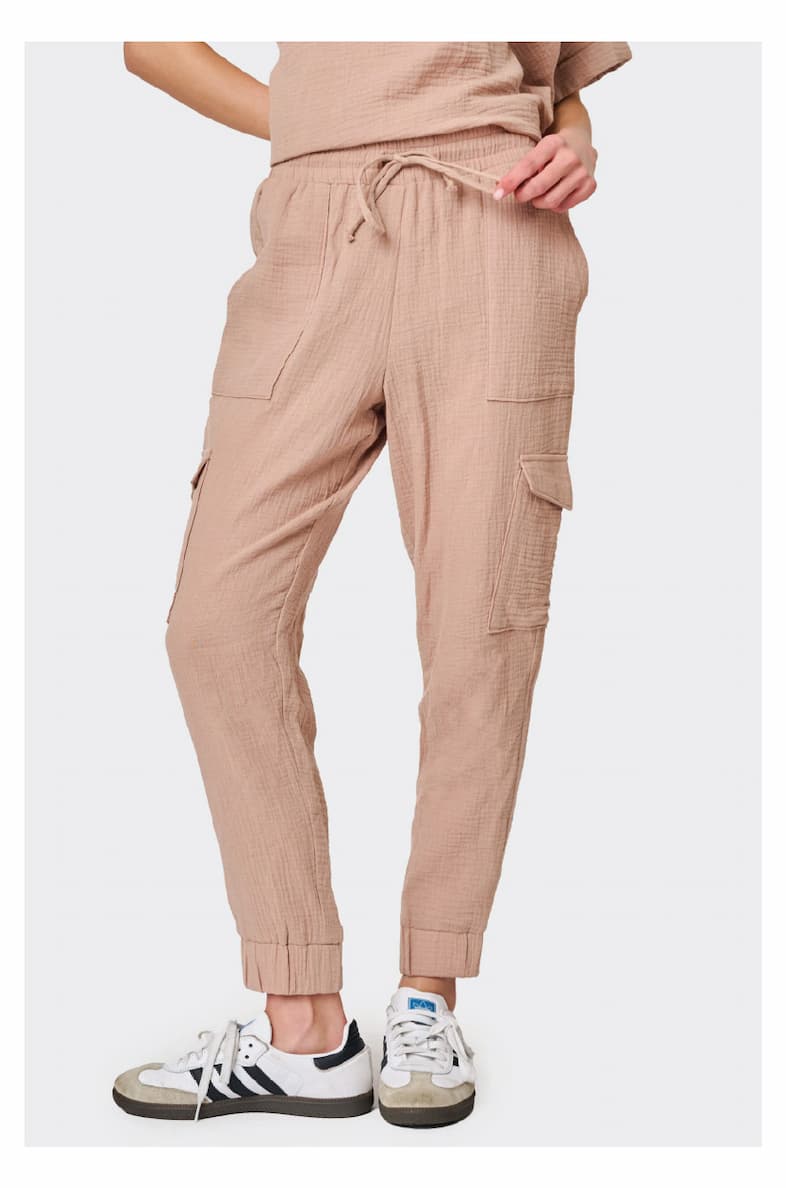Essential Cotton Gauze Cargo Jogger
