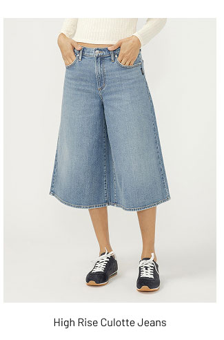 High Rise Culotte Jeans