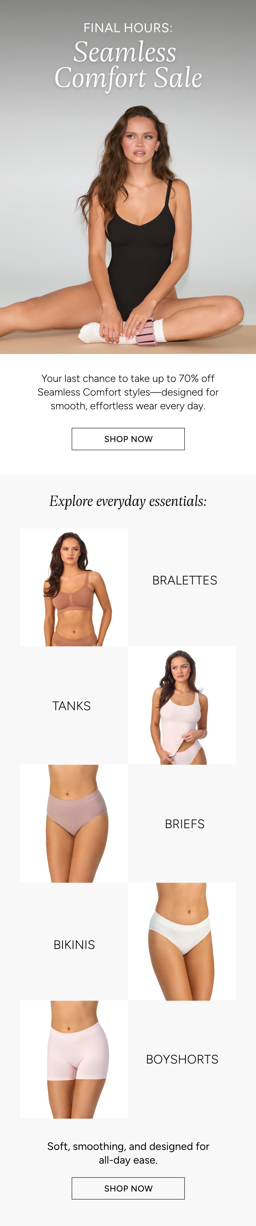 Seamless Comfort Sale