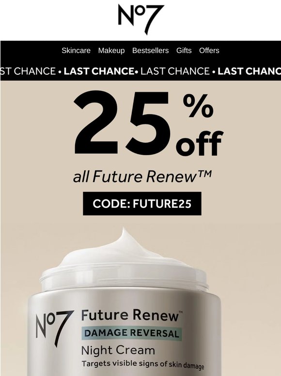 Last Chance: 25% Off Future Renew ✨