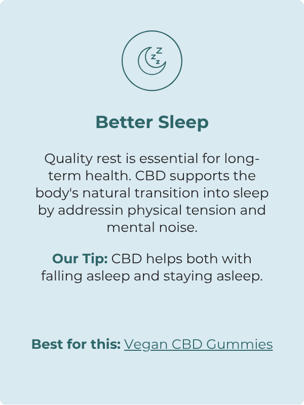CBD supports the bodys natural transition into sleep