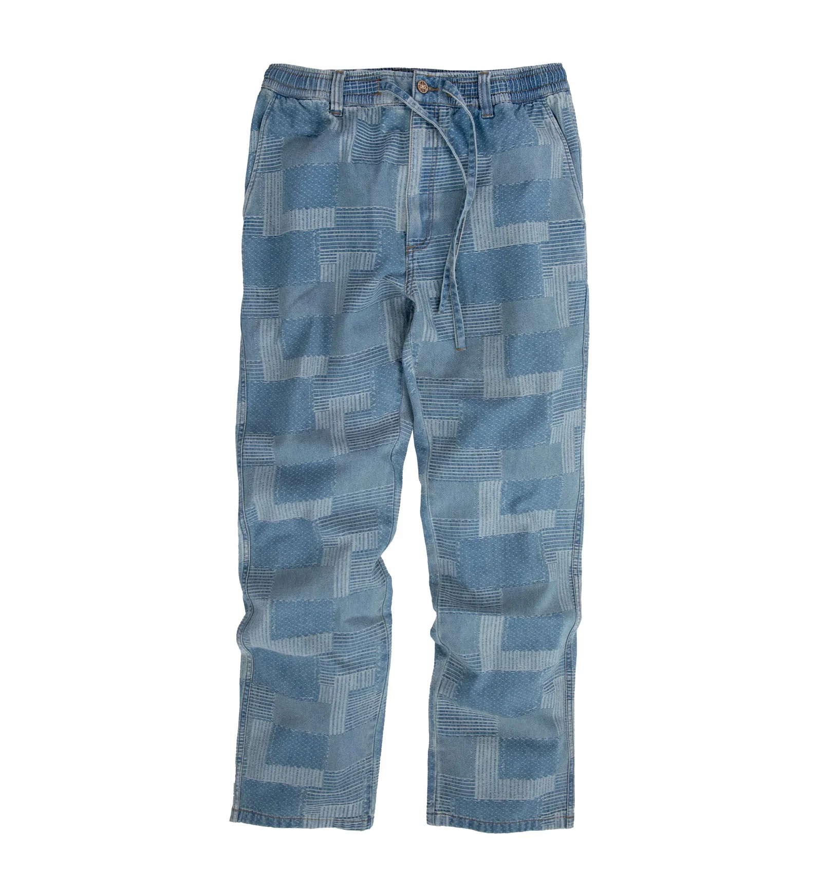 Image of Indigo Patchwork Jacquard