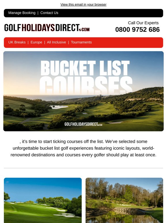 Bucket List Golf Courses 📝