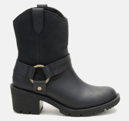 CAT Footwear - Women's Rewrite Harness Boot - Black colorway.