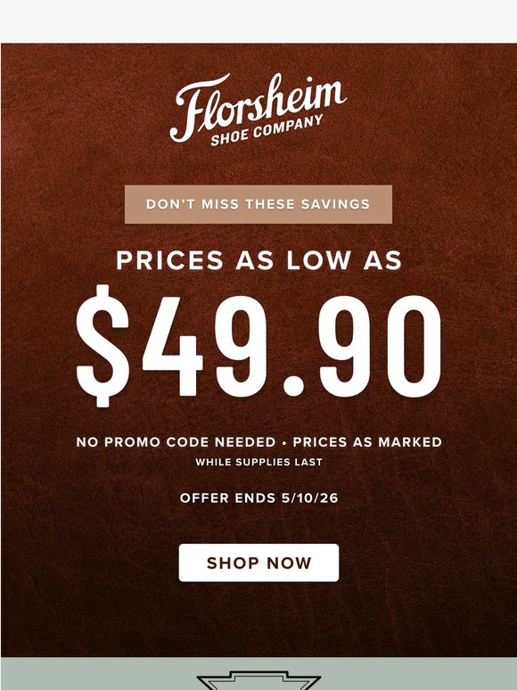 Last Chance: Prices as Low as $49.90