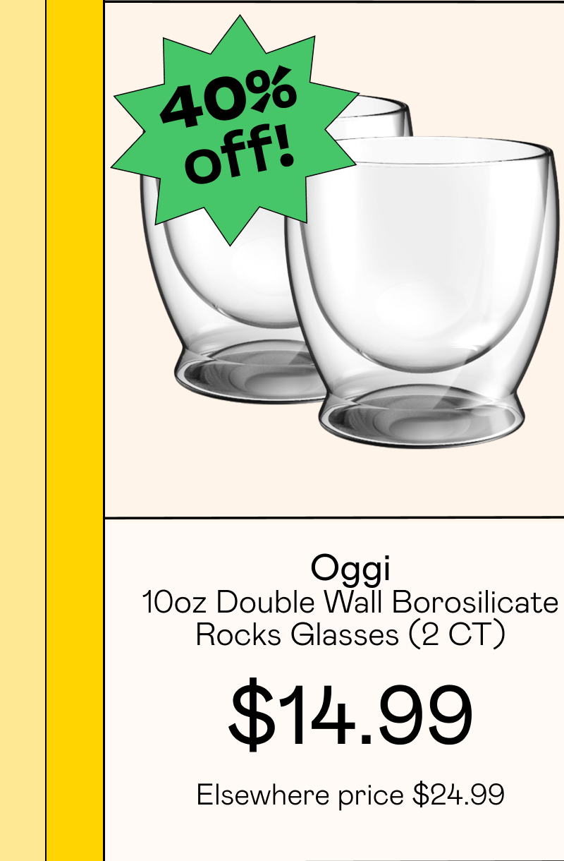 10oz Double Wall Borosilicate Rocks Glasses (2 CT)