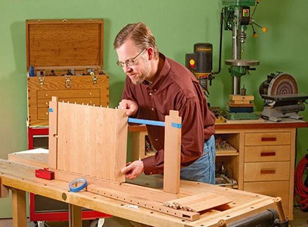 Test fitting the parts of a shutter system