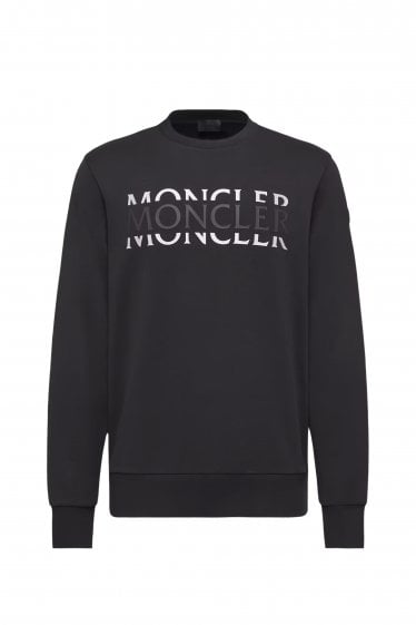 Branded Cotton Sweatshirt Black