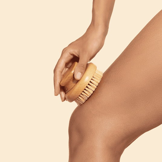 Brosse de drainage lymphatique en bois
