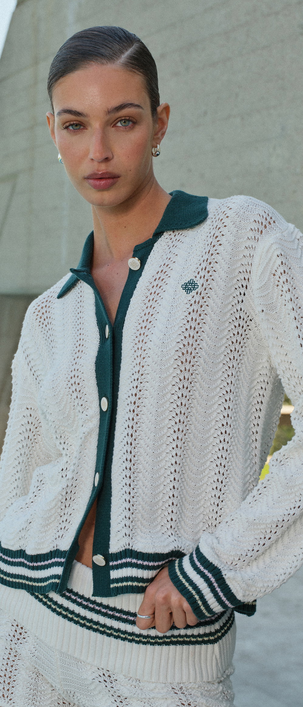 LONG SLEEVE CROCHET SHIRT