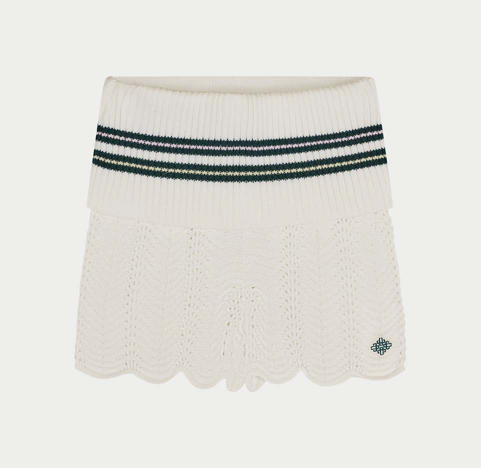CROCHET KNITTED FOLDOVER SHORTS