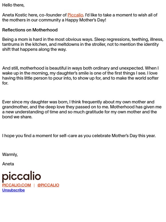 Mother’s Day reflections from our co-founder