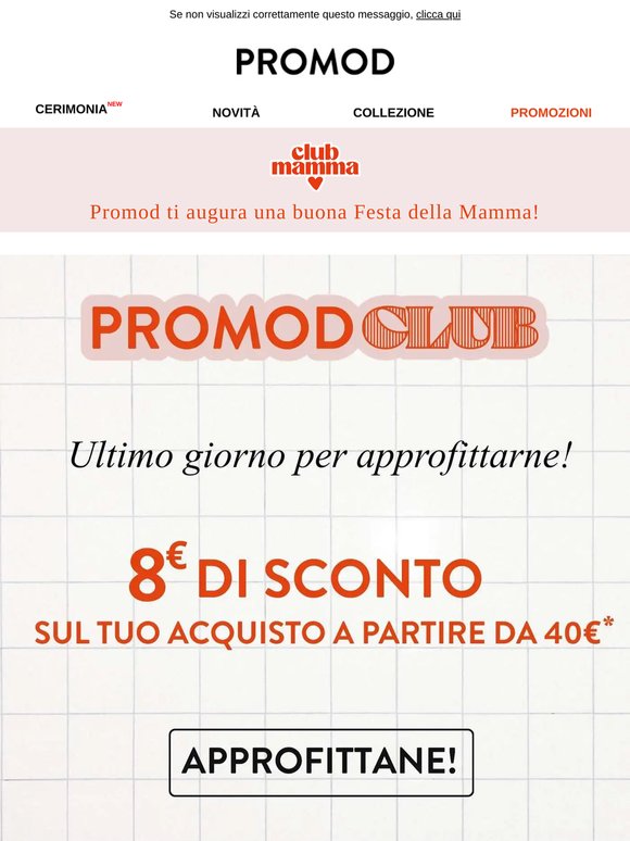 ⏳ Ultimo giorno: 8€ offerti da 40€ di acquisto