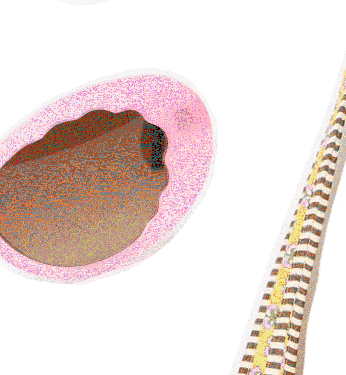 Pink & Brown Oval Acetate Sunglasses