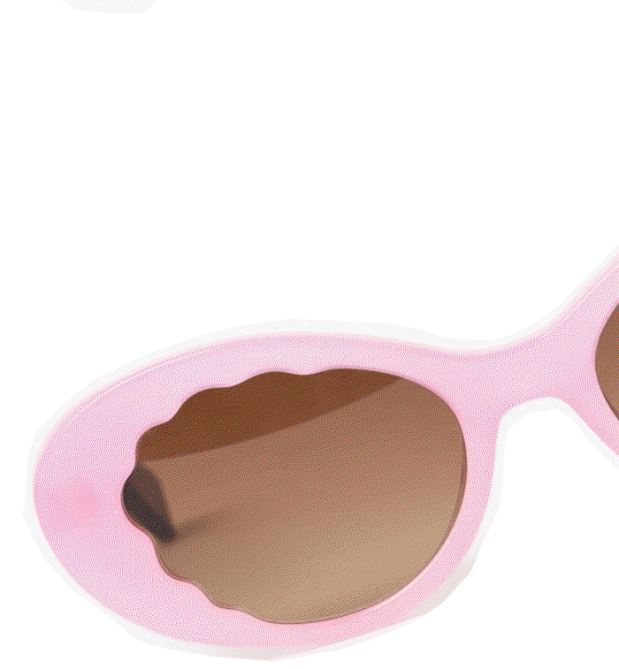 Pink & Brown Oval Acetate Sunglasses