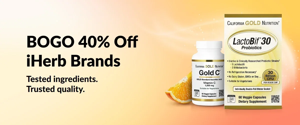  Buy 1, Get 1 40% Off iHerb Brands is Ending Soon!