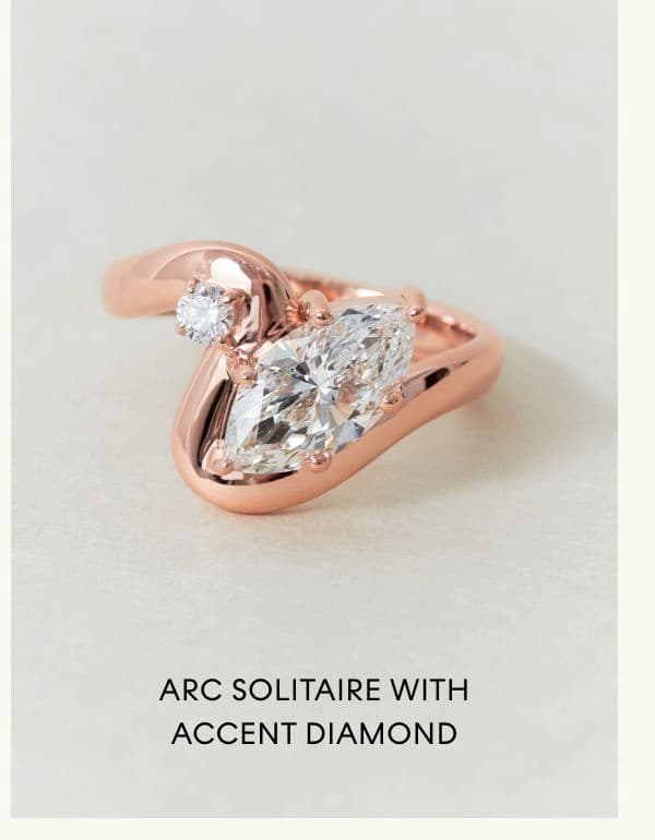 Arc Solitaire with Accent Diamond