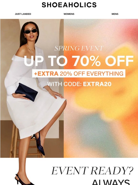 Up To 70% Off Event Ready Season 👠