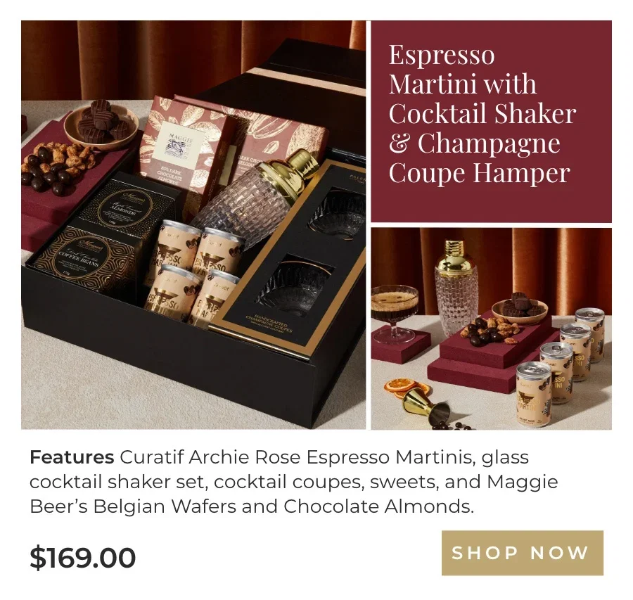 Espresso Martini with Cocktail Shaker & Champagne Coupe Hamper