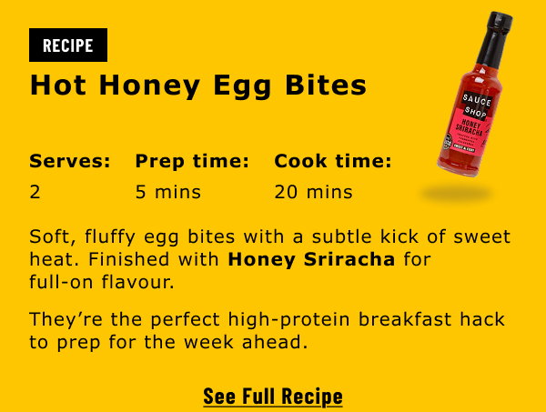 Soft, fluffy egg bites with a subtle kick of hot honey heat.