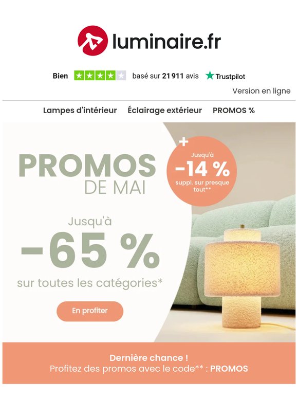Dernière chance : les promos de mai se terminent aujourd'hui 🐞