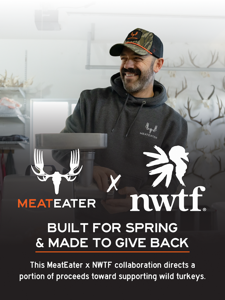 Build For Spring and Made to Give Back: This MeatEater collaboration direct a portion of proceeds toward supporting wild turkeys.