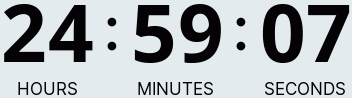 A digital timer displaying 264 hours, 46 minutes, and 20 seconds. (ultrawide)