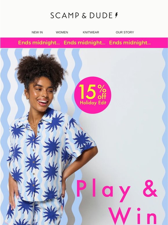 It’s almost over, play to win a discount ⚡