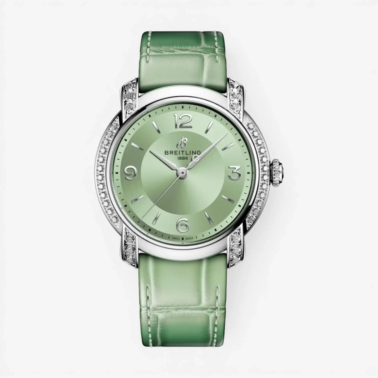 Image of Breitling Premier Stainless Steel Diamond Automatic Ladies Watch A10310671L1P1