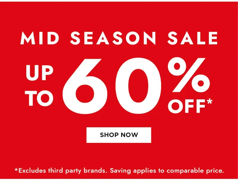 Mid Season Sale 60% Off