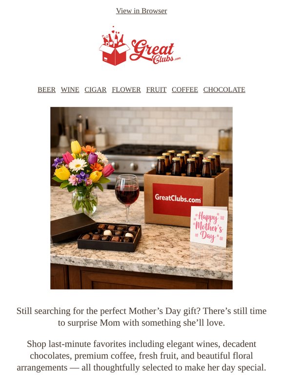 Last-Minute Mother’s Day Gifts — Save 10% Today