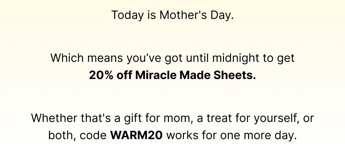 Today is Mother's Day.