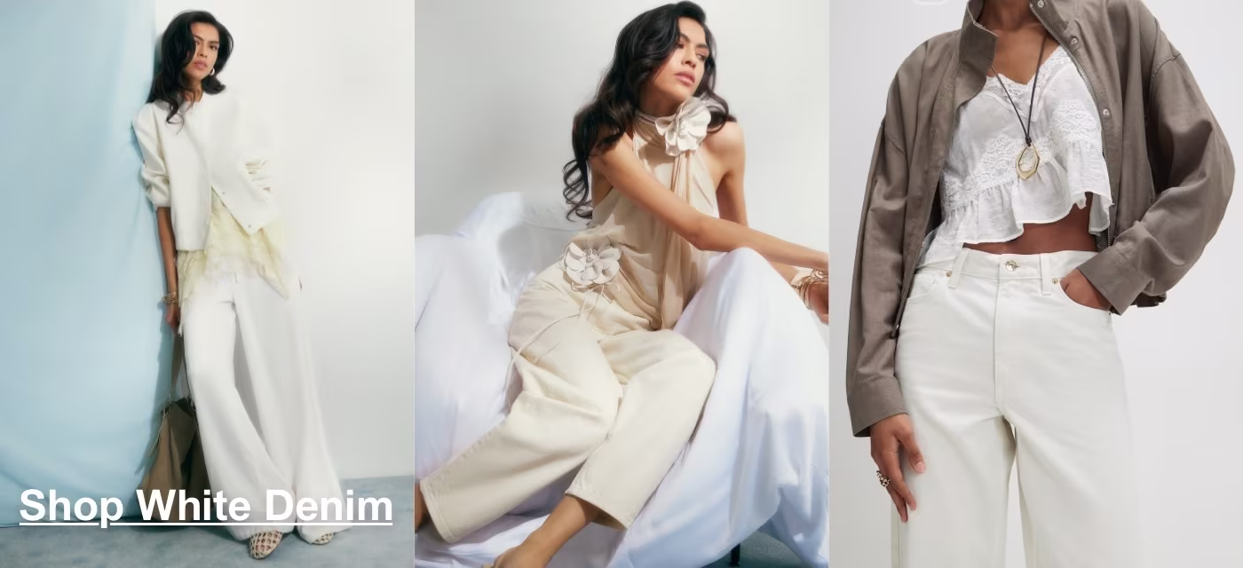 Shop White Denim