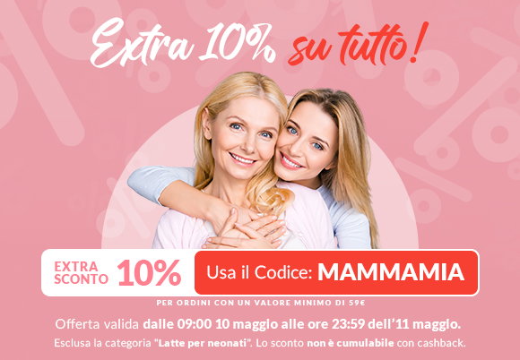 Extra sconto del 10% su una spesa minima di €59, affrettati!