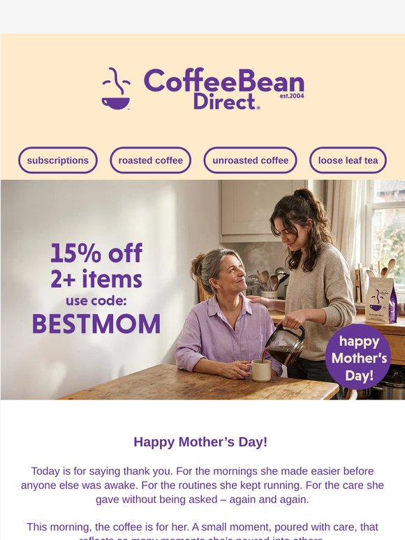 Gift Mom the Coffee She Deserves ❤️