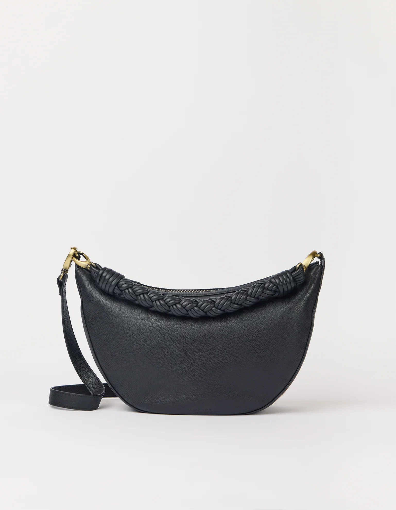 Image of Leo Maxi Twisted Handle - Black Soft Grain Leather