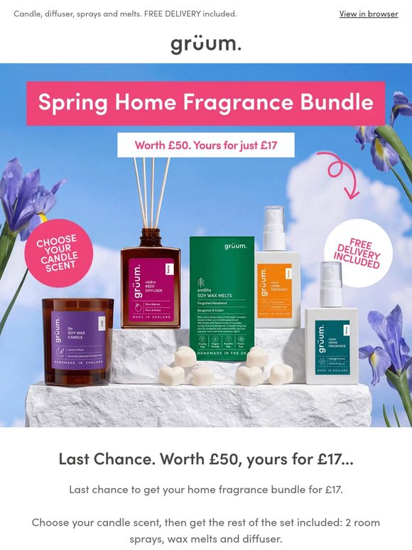 Last chance: 66% off home fragrance