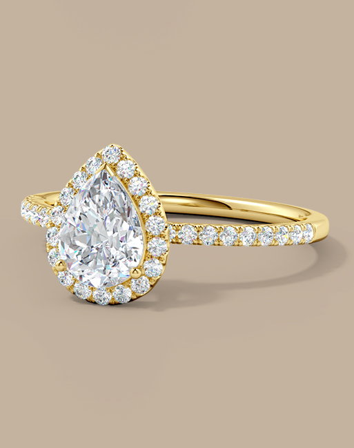 Lab-Grown Diamond Halo Engagement Ring