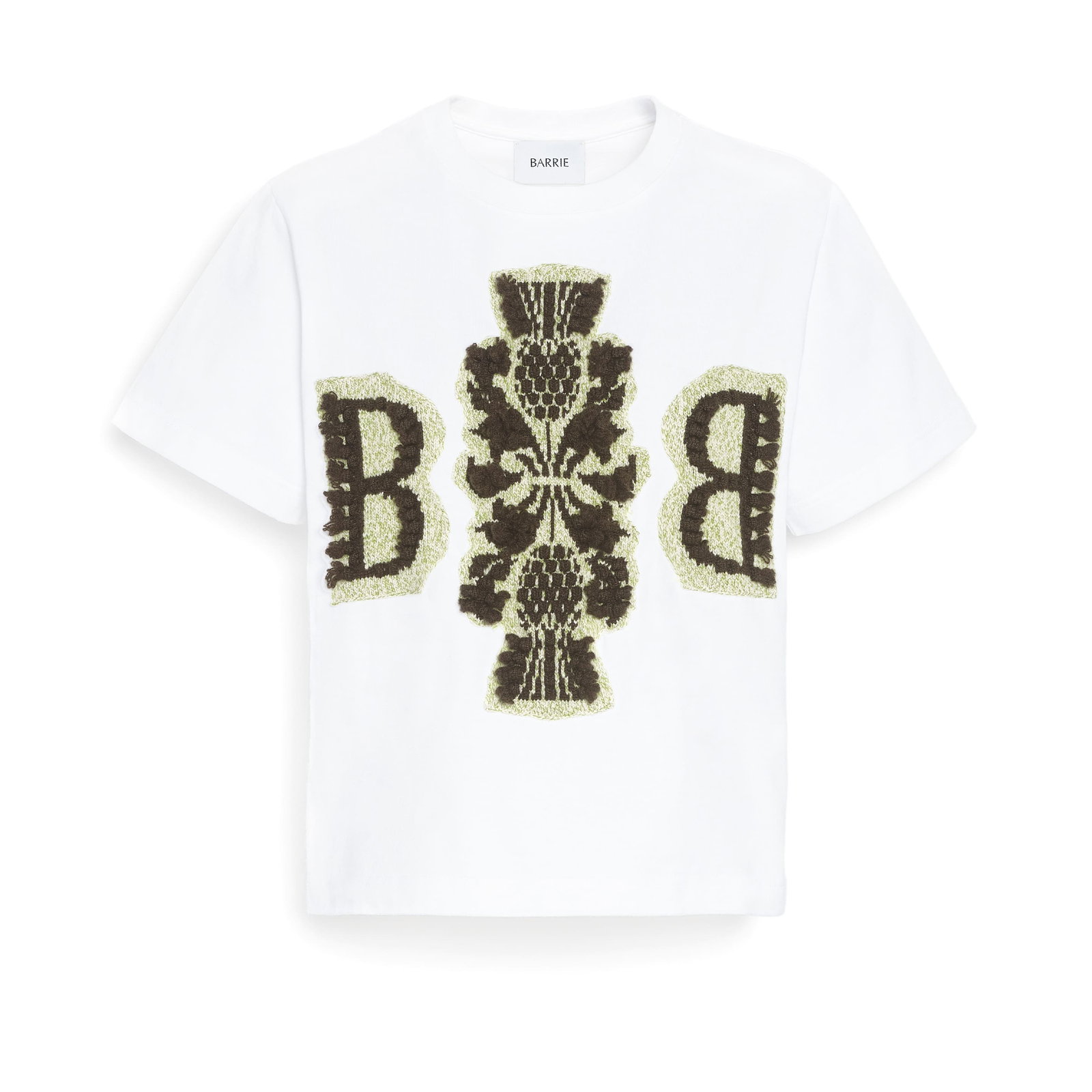Image of T-Shirt court avec logo B en cachemire